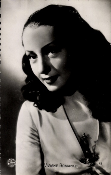 Ak Schauspielerin Viviane Romance, Portrait, Astra Paris Films, Autogramm