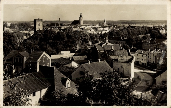 Litho Mühldorf am Inn Oberbayern, Ortsübersicht