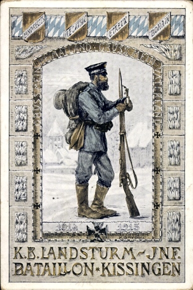Künstler Ak Deggendorf Mittelfranken, K. B. Landsturm Inf. Batl.