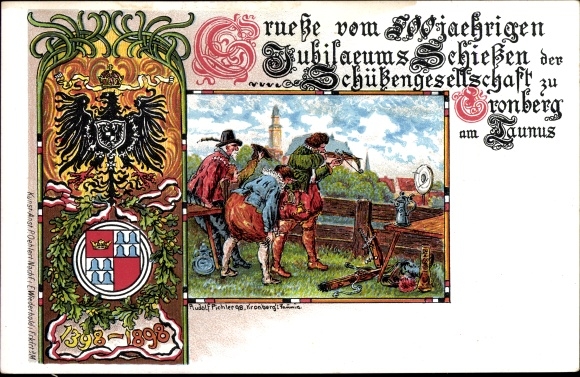 Künstler Ak Kronberg im Taunus, 500jähriges Jubiläumsschießen der Schützengesellschaft