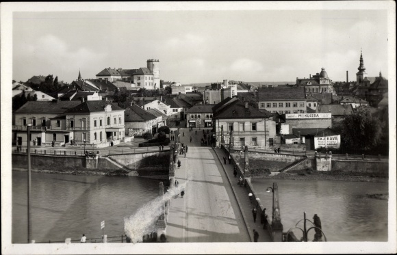 Photo Postcard Přerov Prerau Olomouc region, view of the town