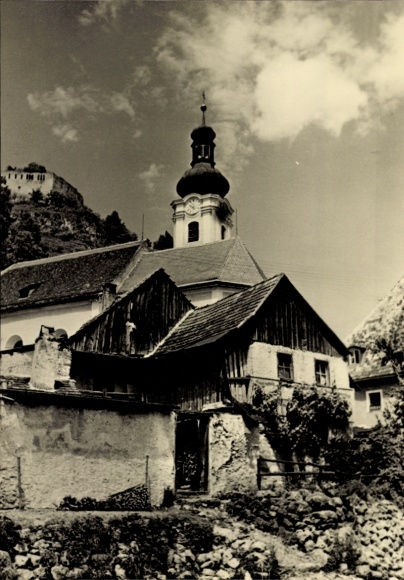 Postcard Kallmünz in the Upper Palatinate, Traces of God, 1st episode, church, partial view