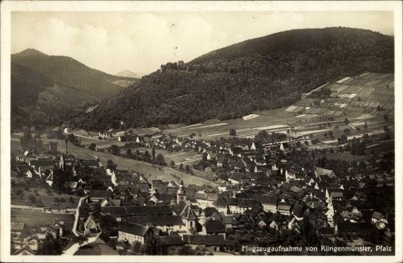 PC Klingenmünster on the Palatinate Wine Route, total view, aerial photograph