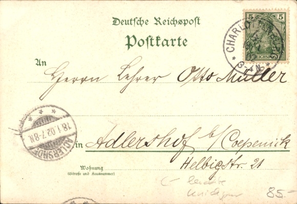 Postcard Berlin Treptow Adlershof, front view of Restaurant Rathskeller, Restaurant Sorgenbacher, R