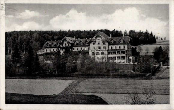 Postcard Mühlhausen Bad Elster Vogtland, convalescent home of the LVA, Department KV