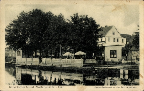 Ak Bad Klosterlausnitz in Thüringen, Klimatischer Kurort, Klosterlausnitz i. Thür., Garten-Restau
