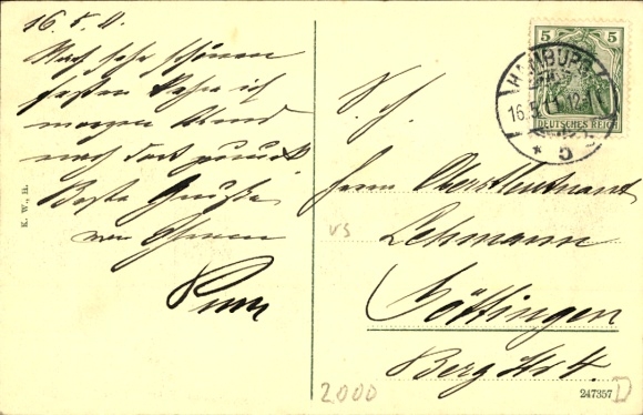 Postcard Hamburg Eimsbüttel Rotherbaum, Moorweide, lecture hall