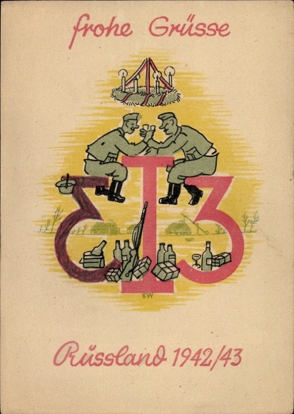 PC Russia 1942/1943, Wehrmacht soldiers drinking alcohol, gifts