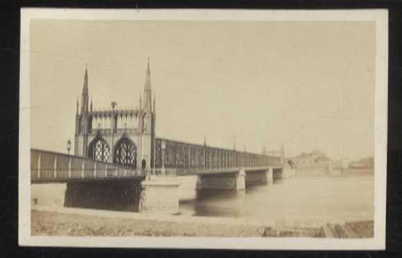 CdV Photo Kehl am Rhein, Baden-Württemberg, Rhine Bridge