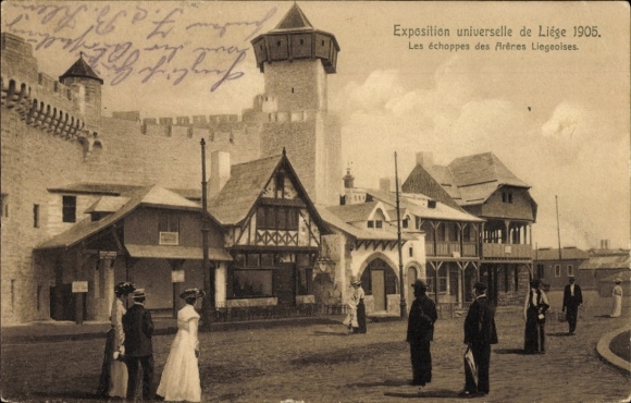 Postcard Liège Liège Wallonia, World Exhibition 1905, The stands of the Arenes Liegeoises
