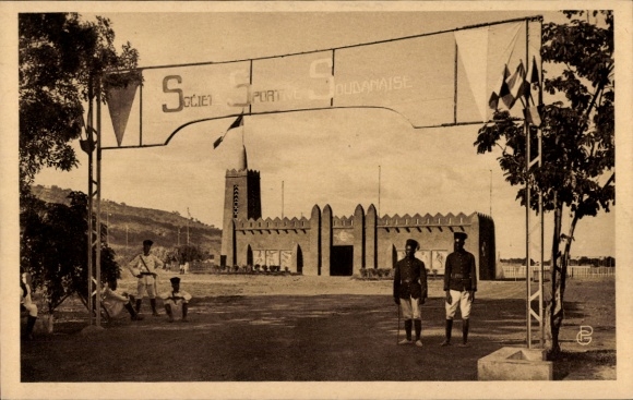 Postcard Bamako Mali, Frederic Assomption Stadium