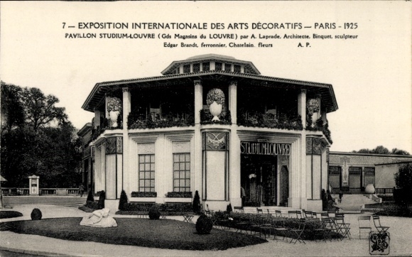 Postcard Paris France, Exposition Internationale des Arts Decoratifs 1925, Pavilion Studium Louvre