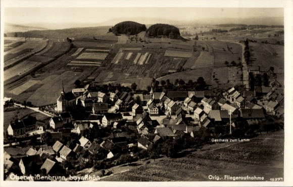 KP Oberweißenbrunn Bischofsheim an der Rhön, zdjęcie lotnicze, Gasthaus zum Lamm