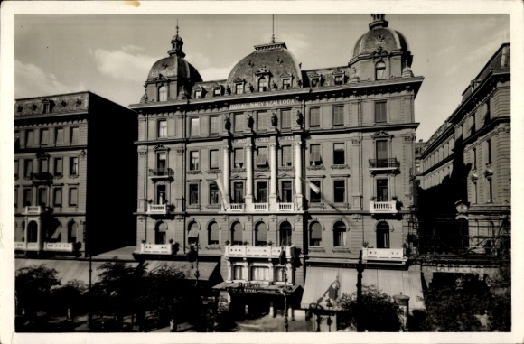 KP Budapest Węgry, Grand Hotel Royal, architektura, zdjęcie czarno-białe