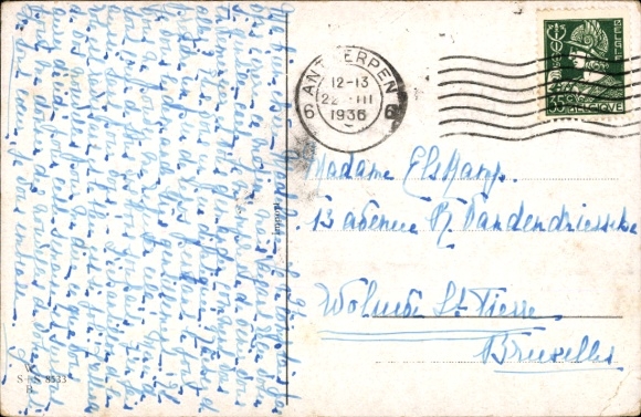 Artist Postcard Wills, John, Here you have ink and paper, now write to me, girl with cat, letter