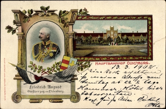 PC Oldenburg in the Grand Duchy of Oldenburg, Grand Duke Friedrich August von Oldenburg, Hauptbahnhof