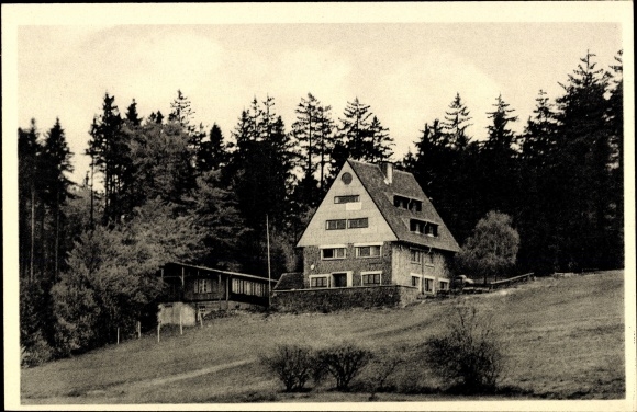 Postcard Walburg Hessisch Lichtenau in Hesse, holiday home youth hostel Meissnerhaus