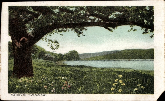 Ak Wassersleben Harrislee in Sleeswijk-Holstein, landschapsmotief