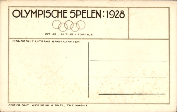 Postcard Amsterdam North Holland Netherlands, Olympics 1928, De Uruguay Keeper talks Schitterend