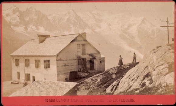 Visiting Card Chamonix Haute Savoie, Mont Blanc, View taken from Flegerie
