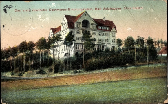 Postcard Bad Salzhausen Nidda in Hesse, merchant's rest home