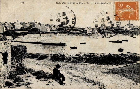 Postcard Île de Batz Finistère, general view