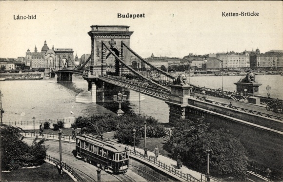 KP Budapeszt Węgry, Most Łańcuchowy, tramwaj