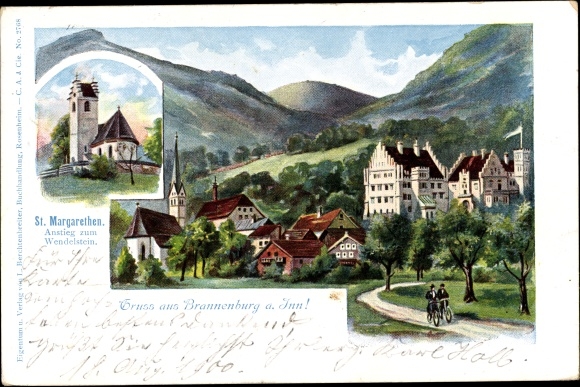 Artist PC Brannenburg in the district of Rosenheim, Upper Bavaria, St. Margarethen, rise to the Wendelstein, place
