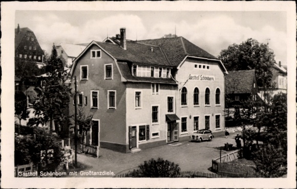 Ak Schönfeld im Zschopautal Thermalbad Wiesenbad im Erzgebirge