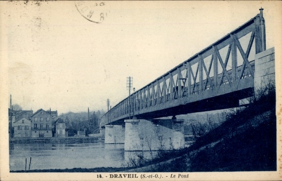 Ak Draveil Essonne,  Brücke über die Seine