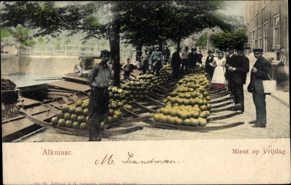 Postcard Alkmaar Nordholland Niederlande, Mient on Friday