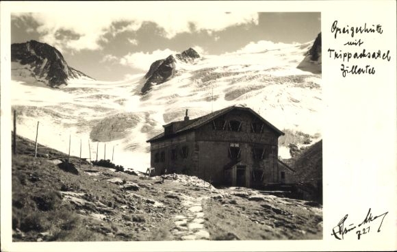 PC Mayrhofen in the Zillertal Tyrol, Greizer Hütte, Trippachsattel