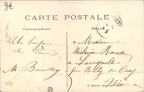 Postcard Vanves Hauts de Seine, Town Hall, Garden