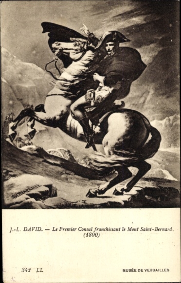 Artist Postcard David, J.-L., Le Premier Consul franchissant le Mont Saint-Bernard