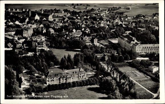 Postcard Bad Wörishofen in Unterallgäu, aerial photo of the place