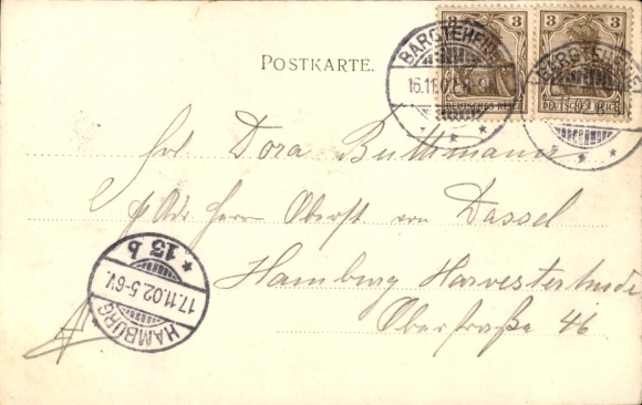 Postcard Sülfeld in Holstein, Bostel Castle, Kieckbusch's Gasthof