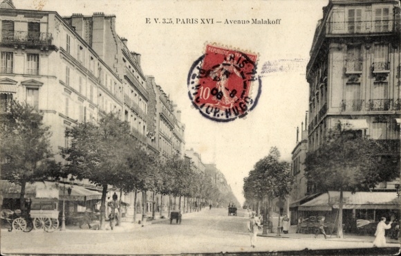 Ansichtkaart Parijs XVI., Avenue Malakoff