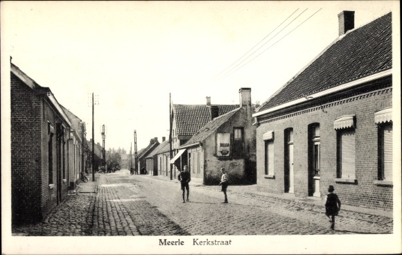 Postcard Meerle Hoogstraten Hoogstraeten Flandern Antwerp, Kerkstraat