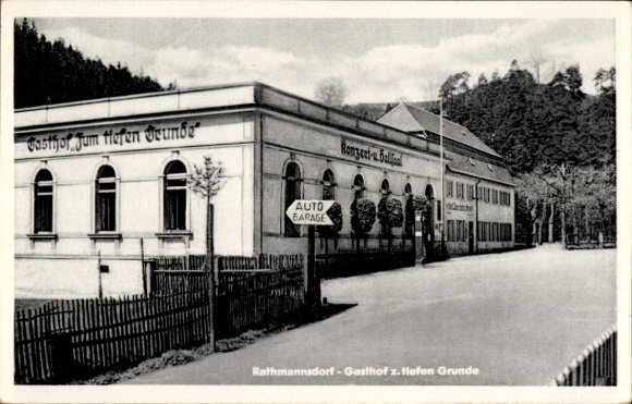 Ak Rathmannsdorf in Sachsen, Gasthof zum tiefen Grunde