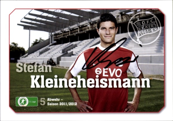 Autogrammkarte Fußballer Stefan Kleineheismann, Kickers Offenbach, Autogramm