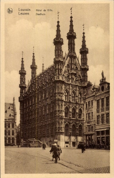 Postcard Louvain Leuven Flemish Brabant, Town Hall