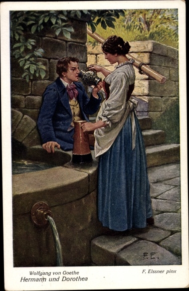 Artist PC Elssner, F., Hermann and Dorothea, Wolfgang von Goethe