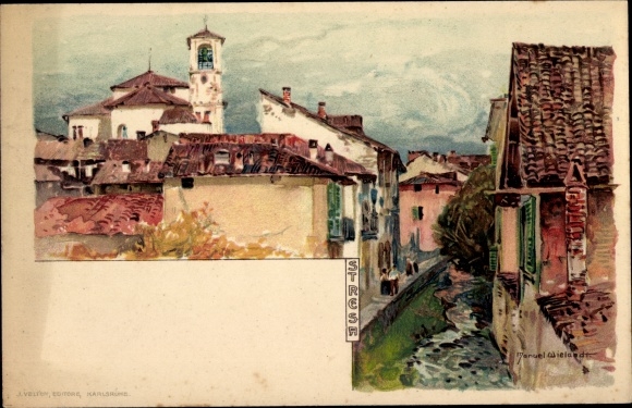 Artysta lito Wielandt, Manuel, Stresa Borromeo Lake Maggiore Piemonte, okolica