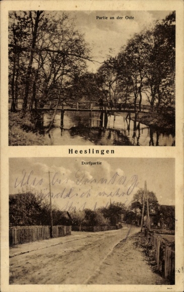 Postcard Heeslingen in Lower Saxony, on the Oste, Dorfstraße