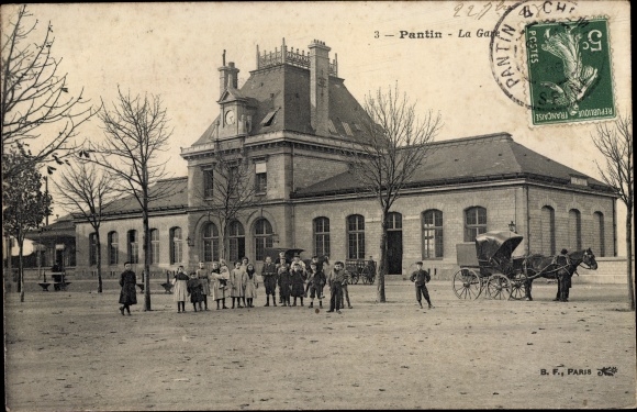 Postcard Pantin Seine Saint Denis, The Train Station