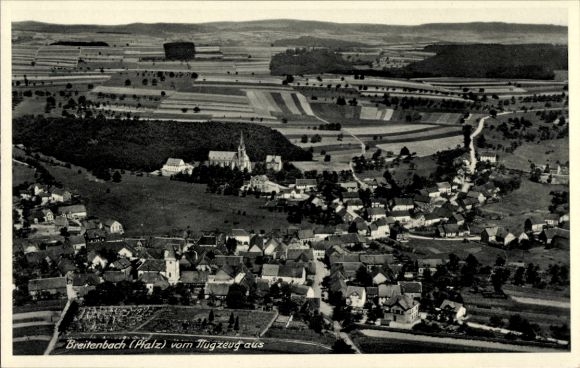 Ak Breitenbach in der Pfalz, Luftaufnahme
