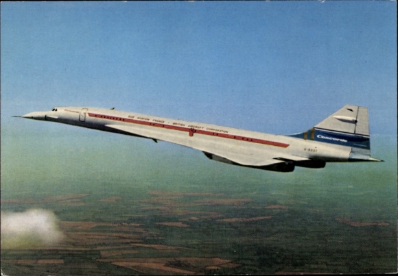 Postcard supersonic aircraft BAC Aerospatiale Concorde