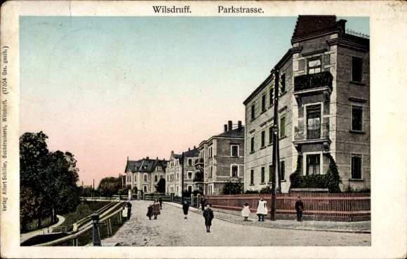 Postcard Wilsdruff in Saxony, Parkstraße