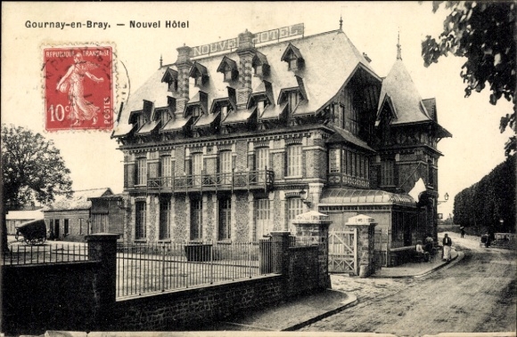 Postcard Gournay en Bray Seine Maritime, Nouvel Hotel