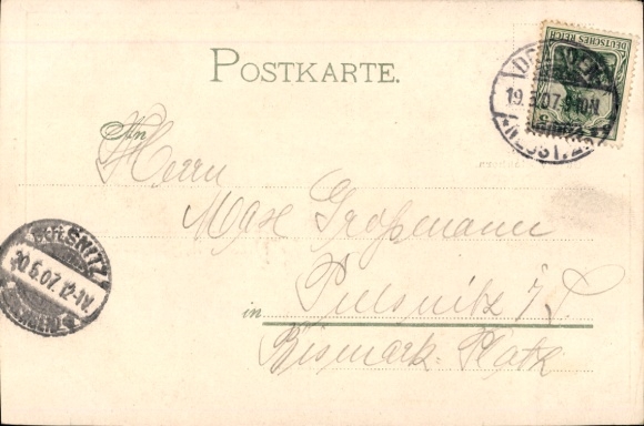 Postcard Dresden Neustadt, Restaurant Zum goldenen Anker, owner Gustav Eichhorn, Leipziger Str. 45, Billiards